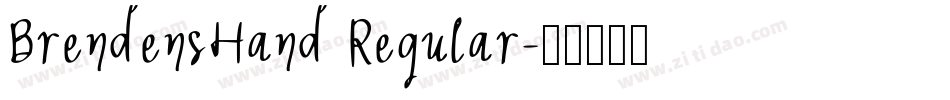 BrendensHand Regular字体转换